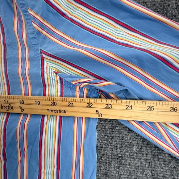Lauren Ralph Lauren Striped Glue Red Button Up Shirt Size 16 Plus Woven Adult - Picture 6 of 14